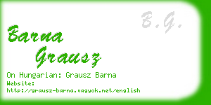 barna grausz business card